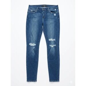Joe Jeans Womens W31 Distressed Skinny Jeans Medium Wash Blue Denim Slim Fit